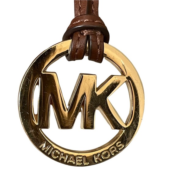 Michael Kors MK Signature Large Satchel Brown & Tan Jacquard Bag - Picture 2 of 15